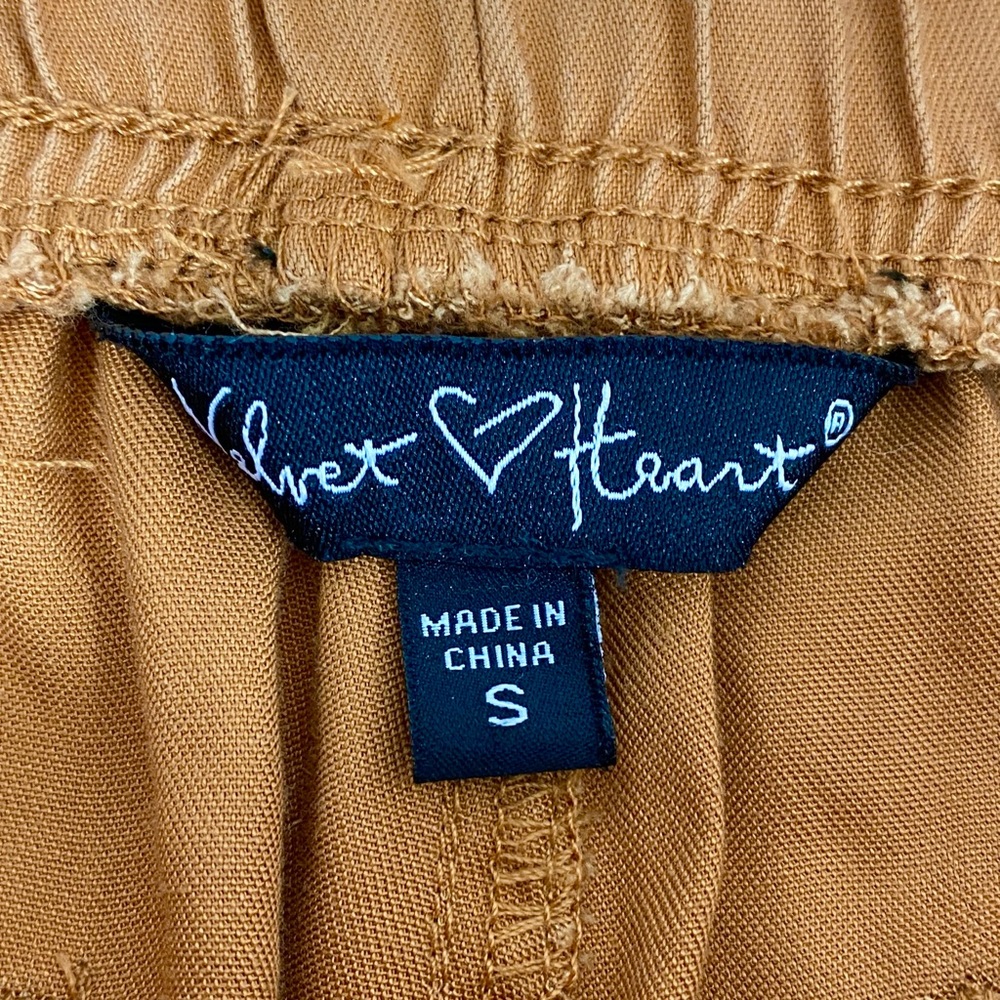 Velvet Heart Cargo Joggers  Rust  Elastic Waist and Hem  Small - Picture 4 of 13